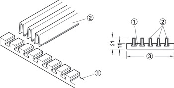 Profilo di serraggio, angolare, in alluminio, per realizzazioni su misura