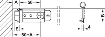 Meccanismo per parete pieghevole, Häfele Slido Fold 100-T, guarnitura
